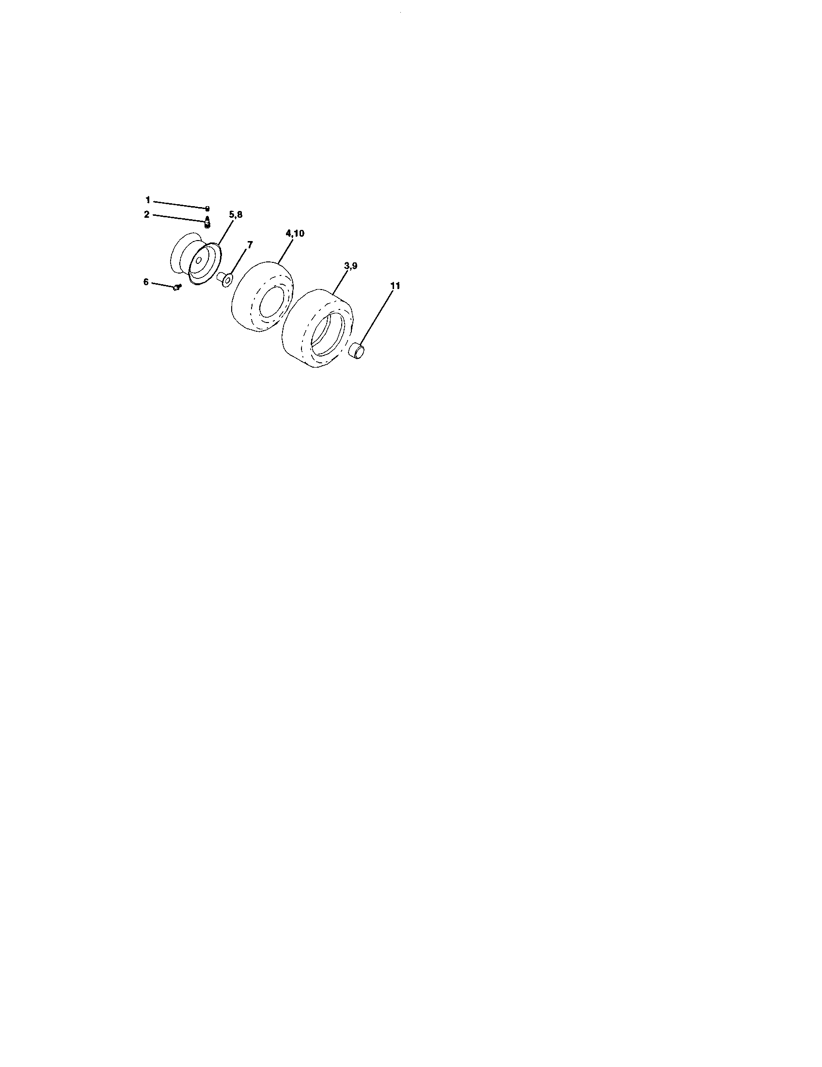 Wheels And Tires Diagram and Parts List for 917272054  Craftsman Lawn Tractor