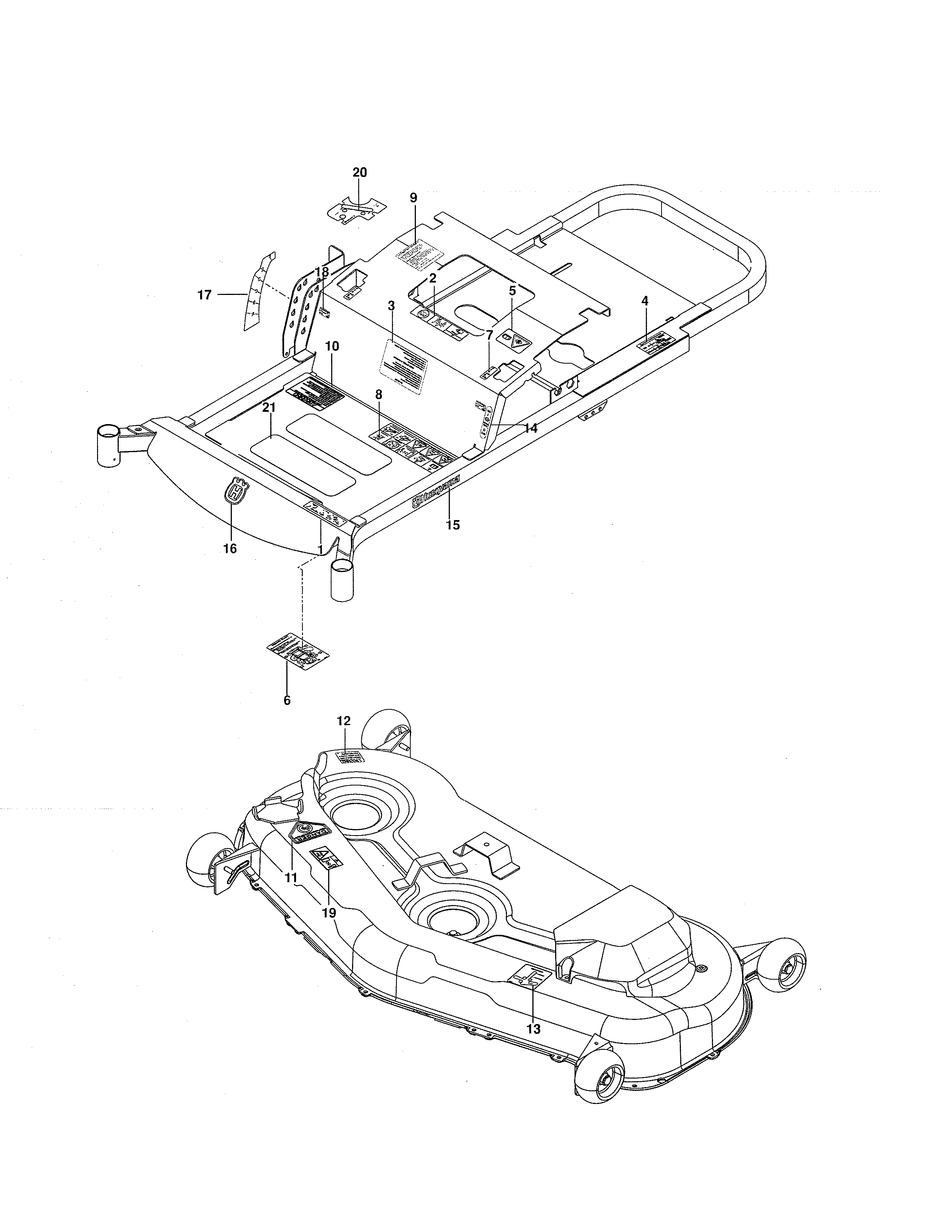 Decals Diagram and Parts List for 917289820  Craftsman Engine