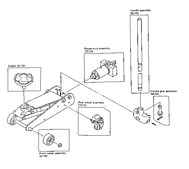 Unit Diagram and Parts List for 32812290  Craftsman Jack