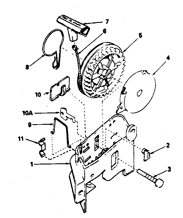 Rewind Starter No. 590531 Diagram and Parts List for 143384372  Craftsman Engine