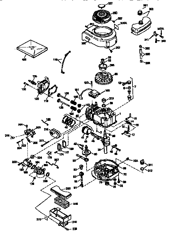Replacement Parts Diagram and Parts List for 143955008  Craftsman Engine