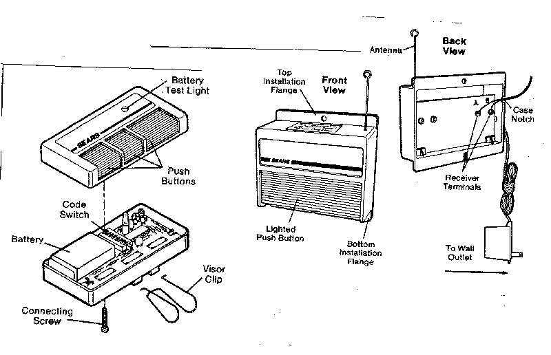 Unit Parts Diagram and Parts List for 13953729  Craftsman Garage Door Opener