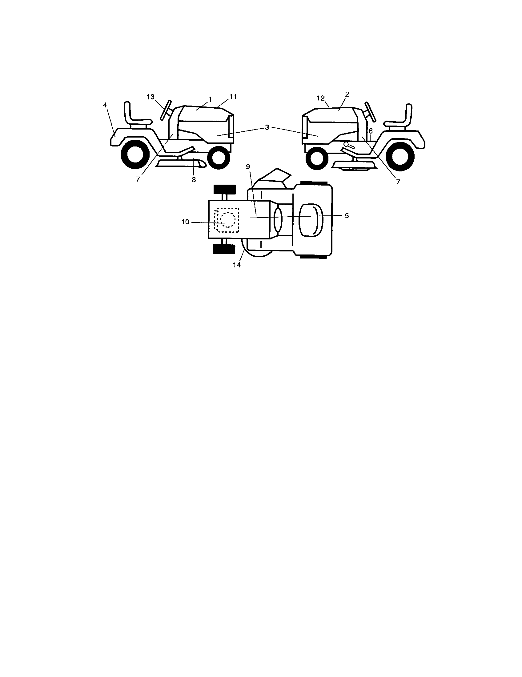 Decals Diagram and Parts List for 917287251  Craftsman Lawn Tractor