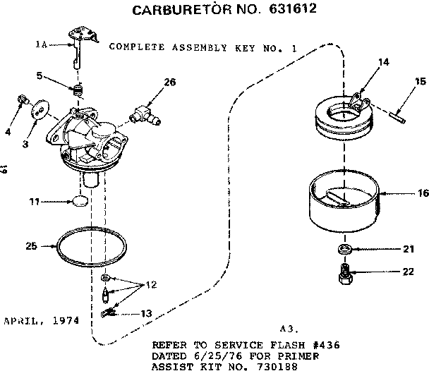 Carburetor Diagram and Parts List for 143254082  Craftsman Engine