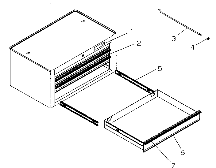 Chest Diagram and Parts List for 706651442  Craftsman Tool Stand & Cart