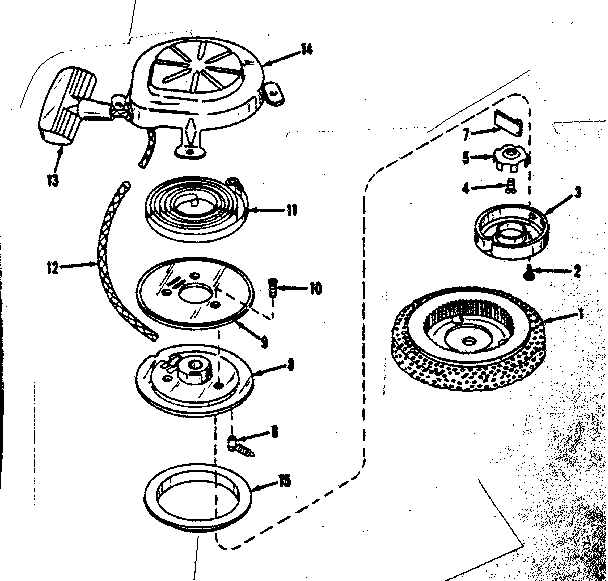 Starter No. 30399 Diagram and Parts List for 14350400  Craftsman Engine