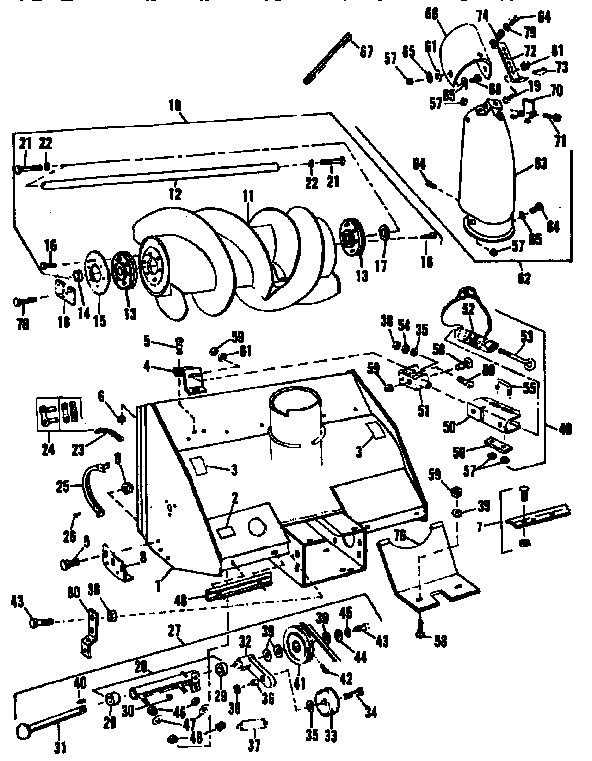 42" Snow Thrower Diagram and Parts List for 842240560  Craftsman Snow Blower