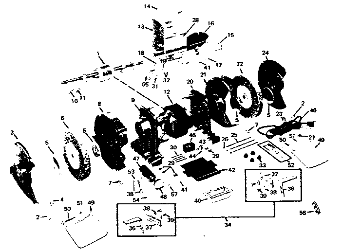 Unit Parts Diagram and Parts List for 39719440  Craftsman Grinder