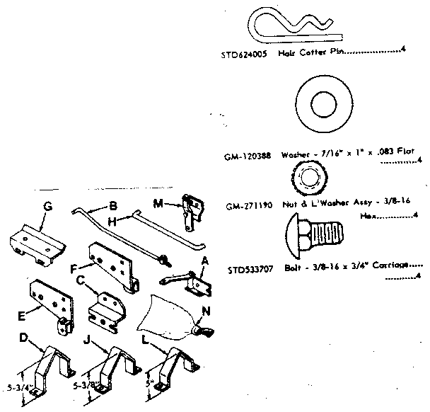 Conversion Kit Diagram and Parts List for 84224079  Craftsman Snow Blower