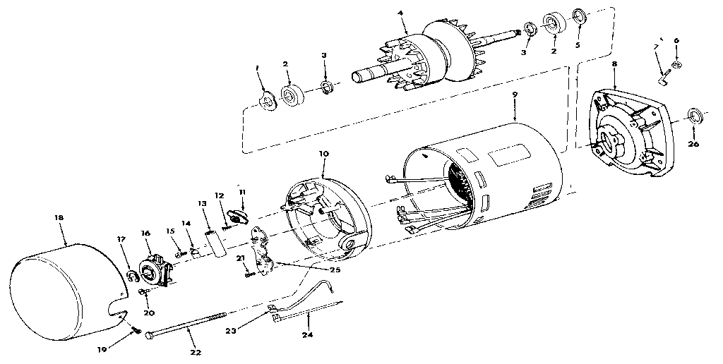 Unit Diagram and Parts List for 11312077  Craftsman Power Motor