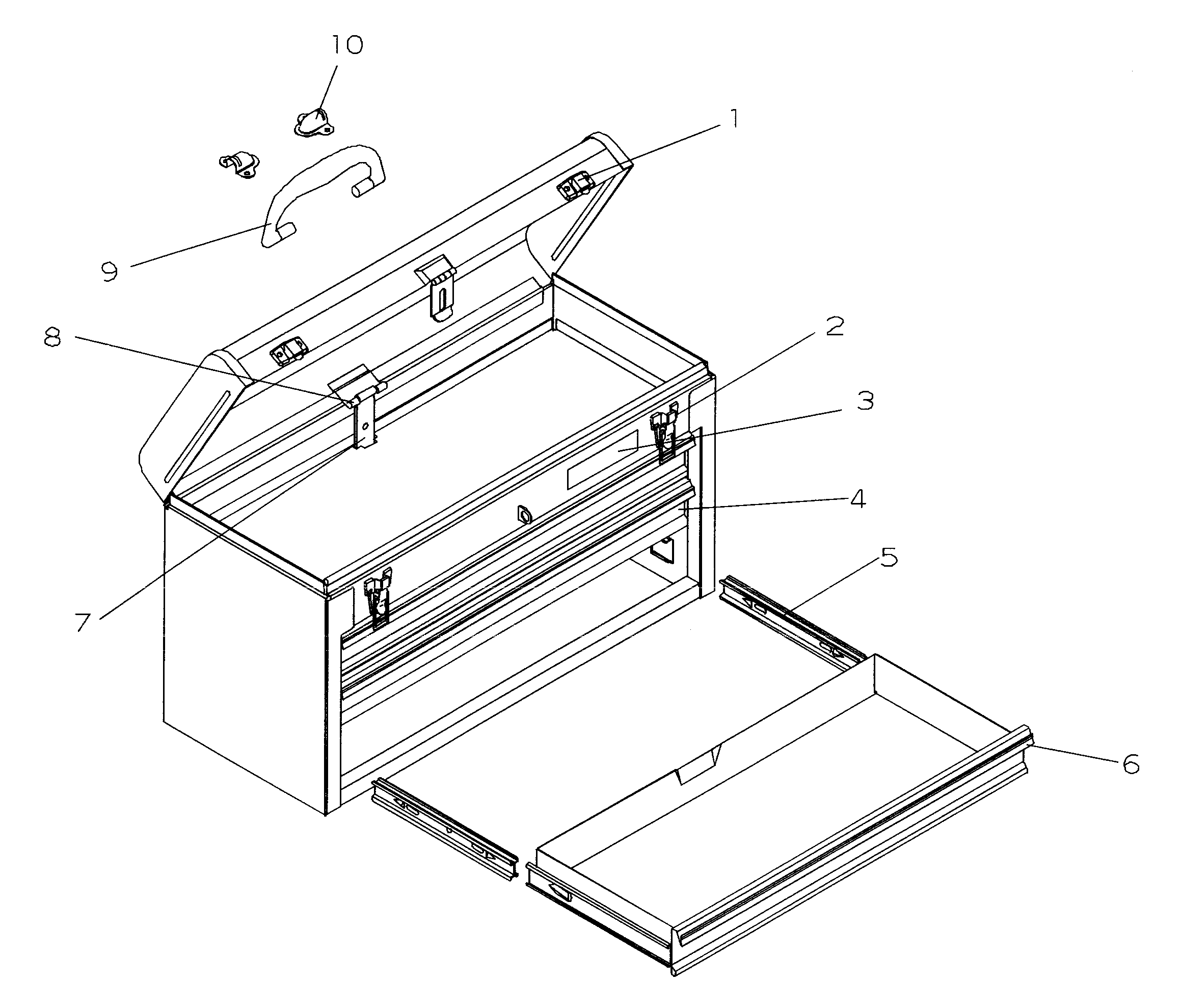 Tool Box Diagram and Parts List for 706619021  Craftsman Tool Stand & Cart