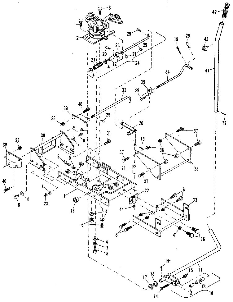 Lift Assembly Diagram and Parts List for 84224075  Craftsman Snow Blower