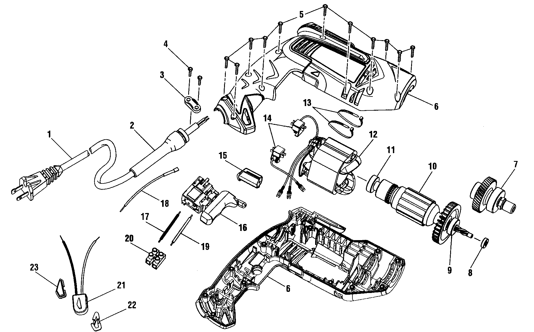 Housing Assy Diagram and Parts List for 315281260  Craftsman Boring Machine