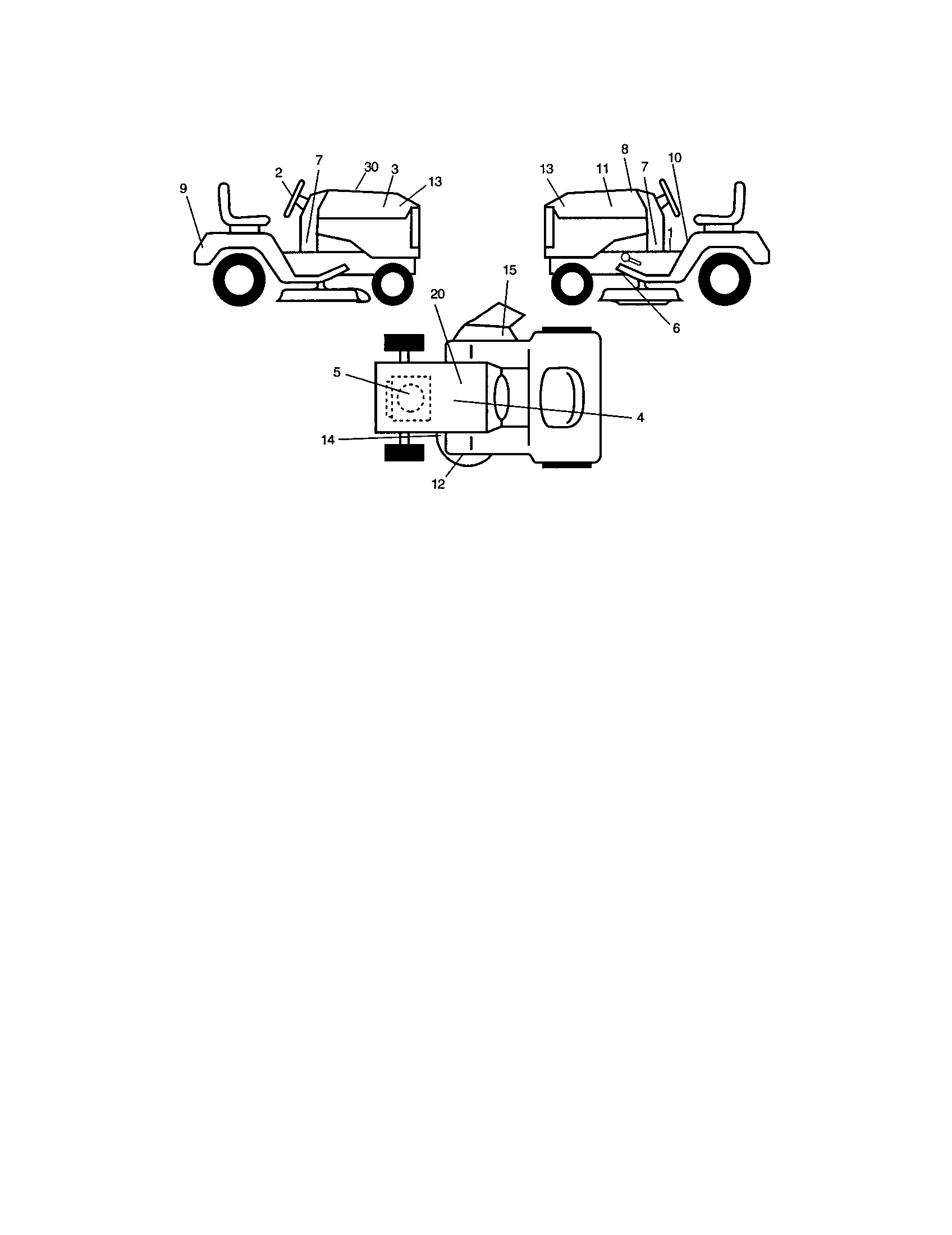 Decals Diagram and Parts List for 917272462  Craftsman Lawn Tractor