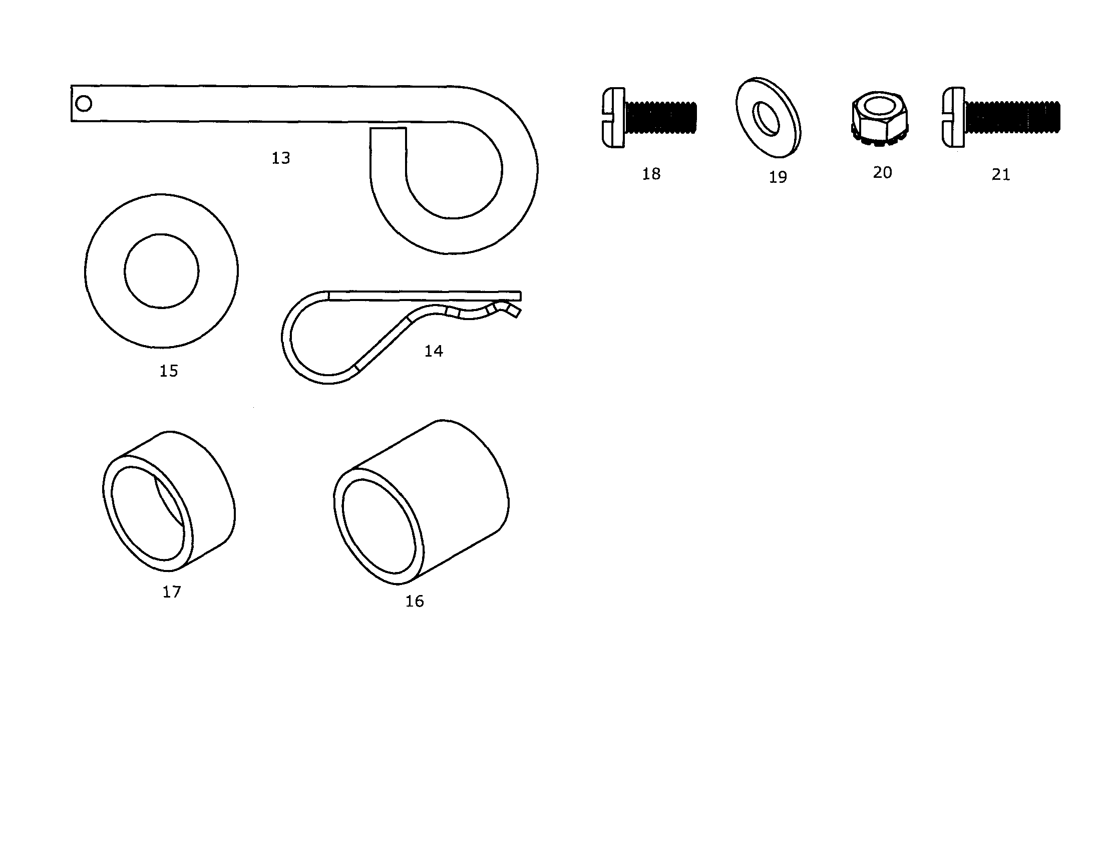 Bolt Bag Contents Diagram and Parts List for 61024489  Craftsman Tool Stand & Cart