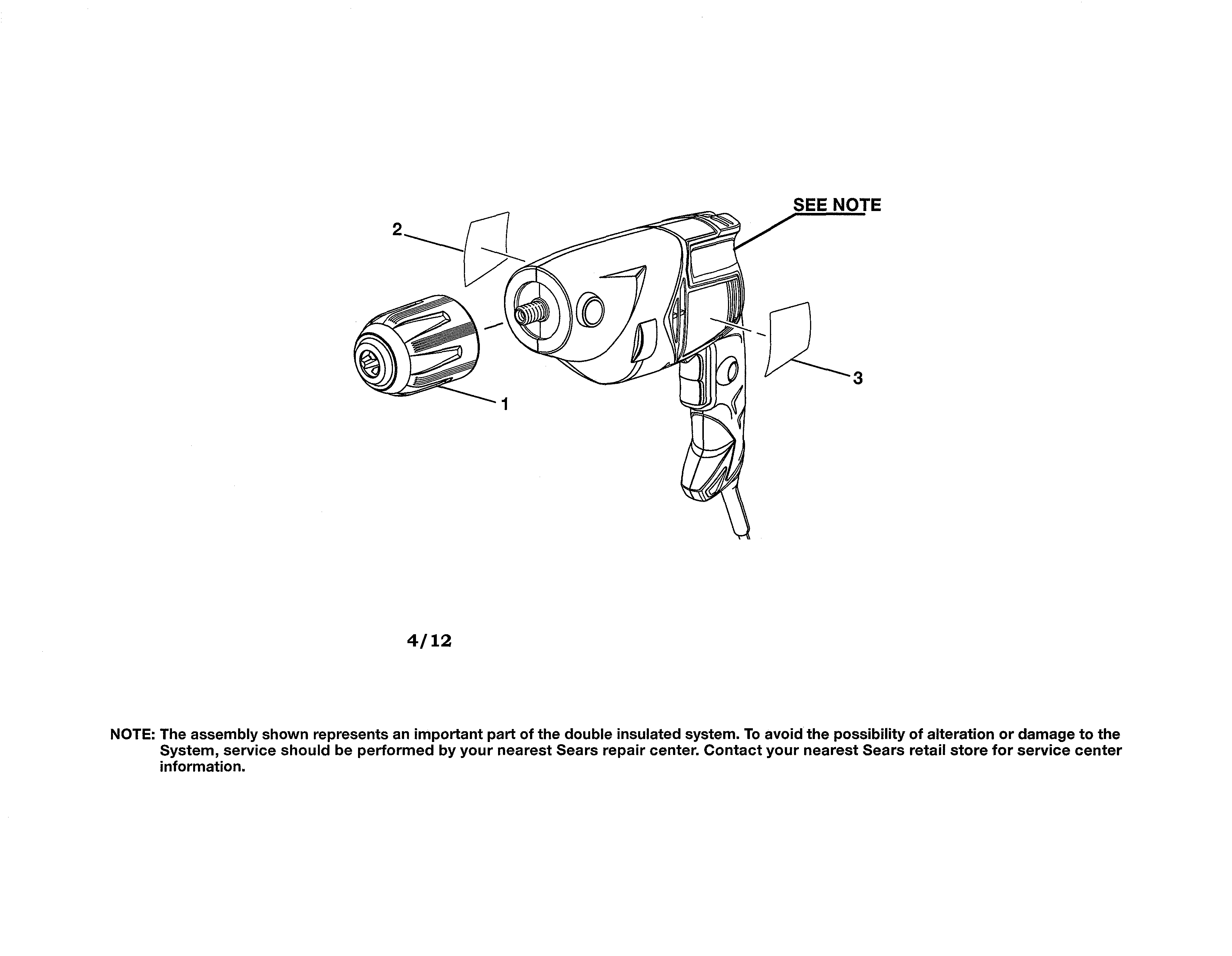 Chuck/labels/carrying Case Diagram and Parts List for 315101141  Craftsman Boring Machine