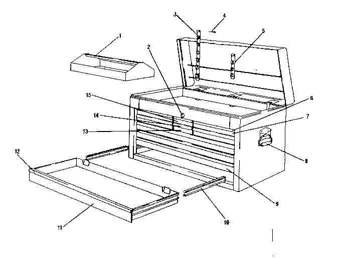 Unit Parts Diagram and Parts List for 706651810  Craftsman Tool Stand & Cart