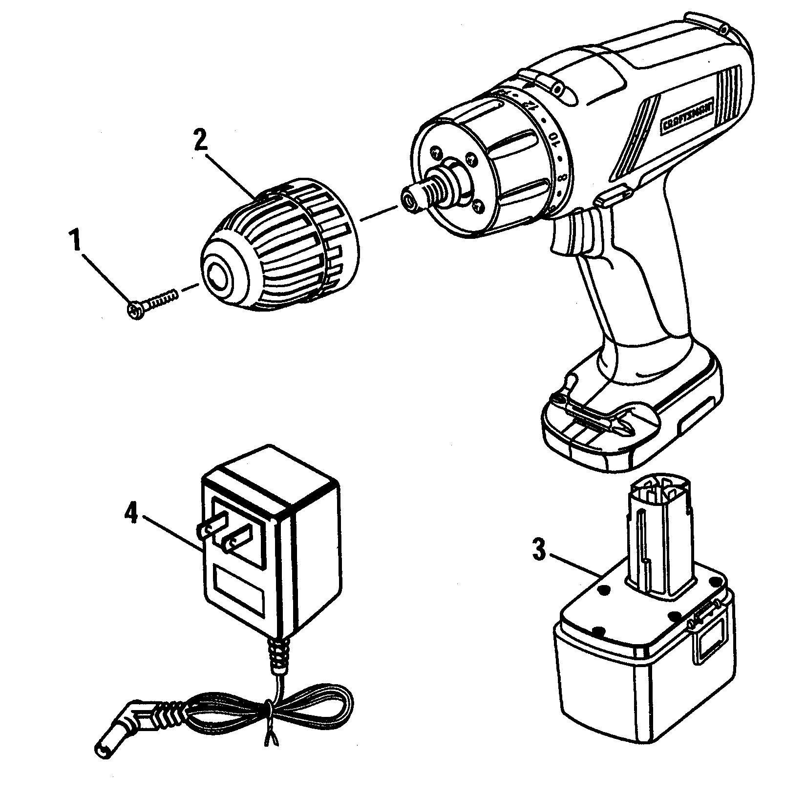 Cabinet Parts Diagram and Parts List for 315113300  Craftsman Boring Machine