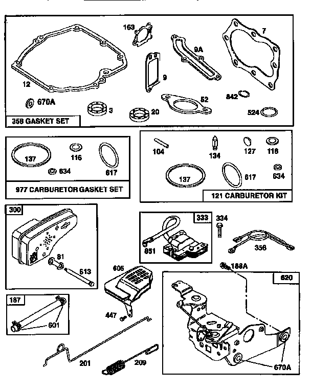 Engine 12h802-1534-21  (71/500) Diagram and Parts List for 50012H802-1534-21  Craftsman Engine