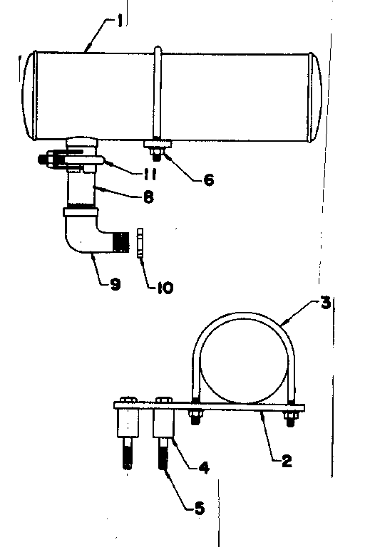 Muffler Assembly Diagram and Parts List for 5805415-1  Craftsman Engine
