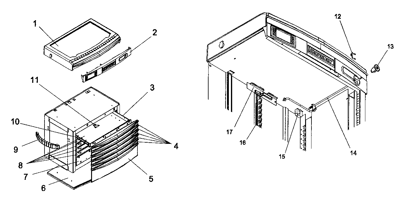 Tool Chest Diagram and Parts List for 706954360  Craftsman Tool Stand & Cart