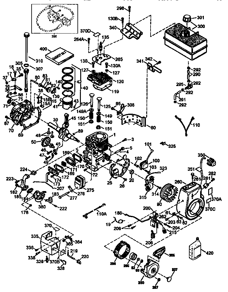 Engine Hmsk80-155480r (71/143) Diagram and Parts List for 143143HMS80-155480R  Craftsman Engine