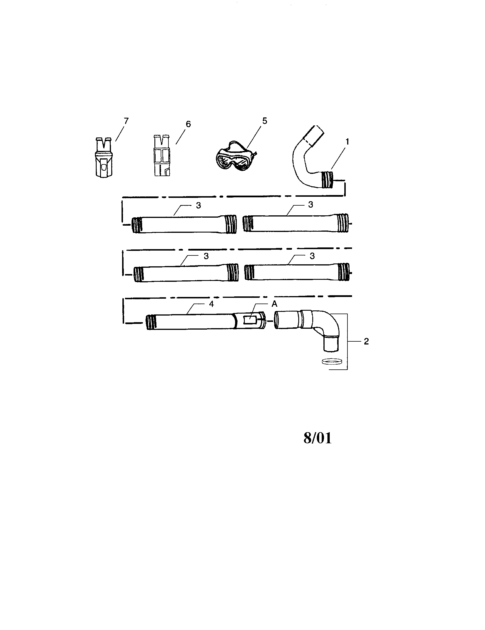 Gutter Attchment Kit Diagram and Parts List for 358799700  Craftsman Leaf Blower / Vacuum