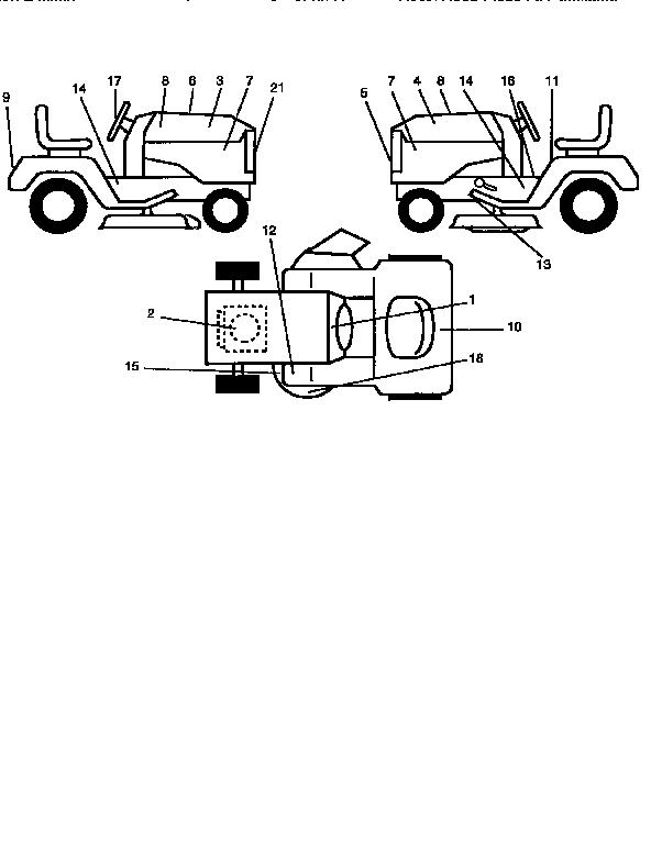 Decals Diagram and Parts List for 917256810  Craftsman Lawn Tractor