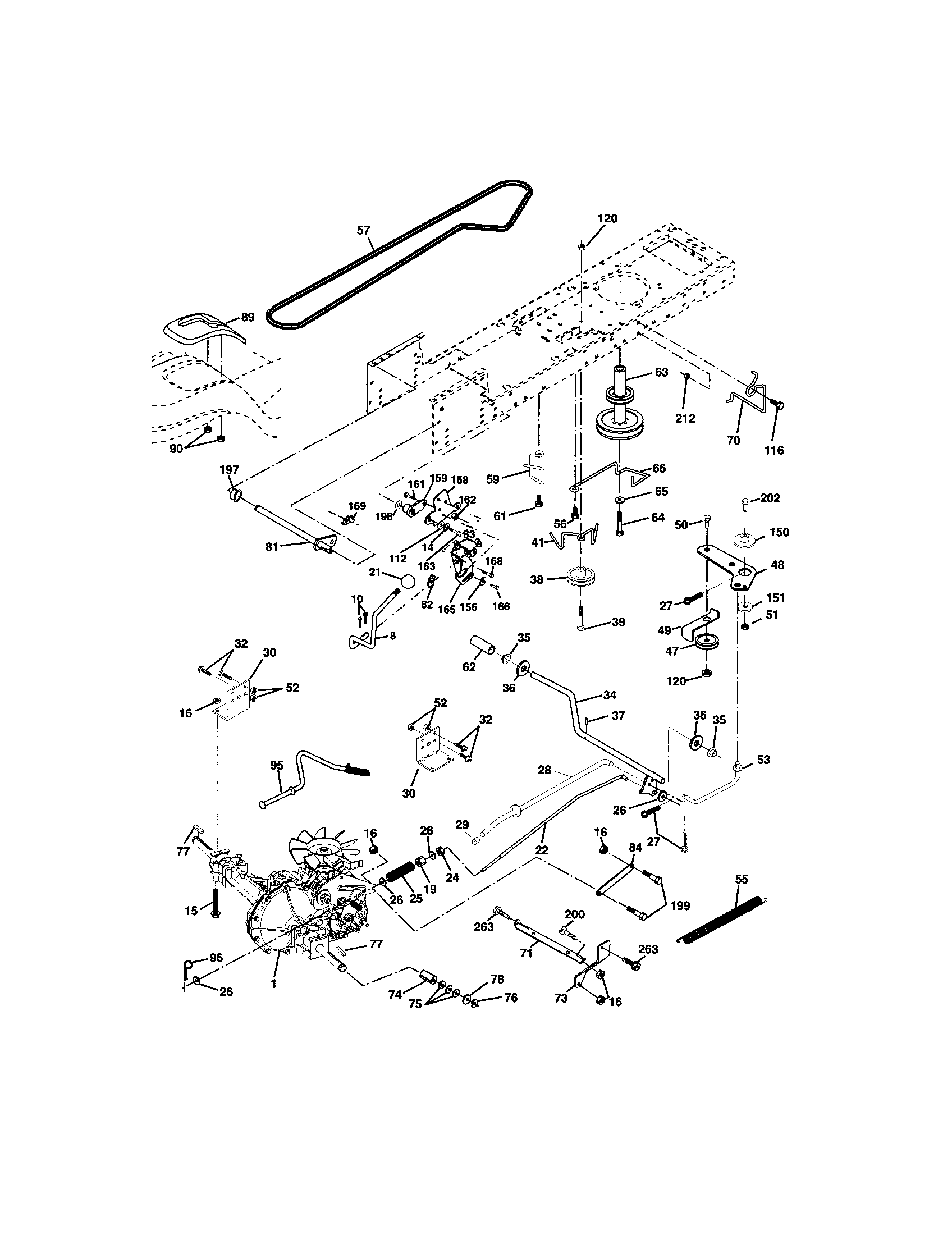 Ground Drive Diagram and Parts List for 917273800  Craftsman Lawn Tractor