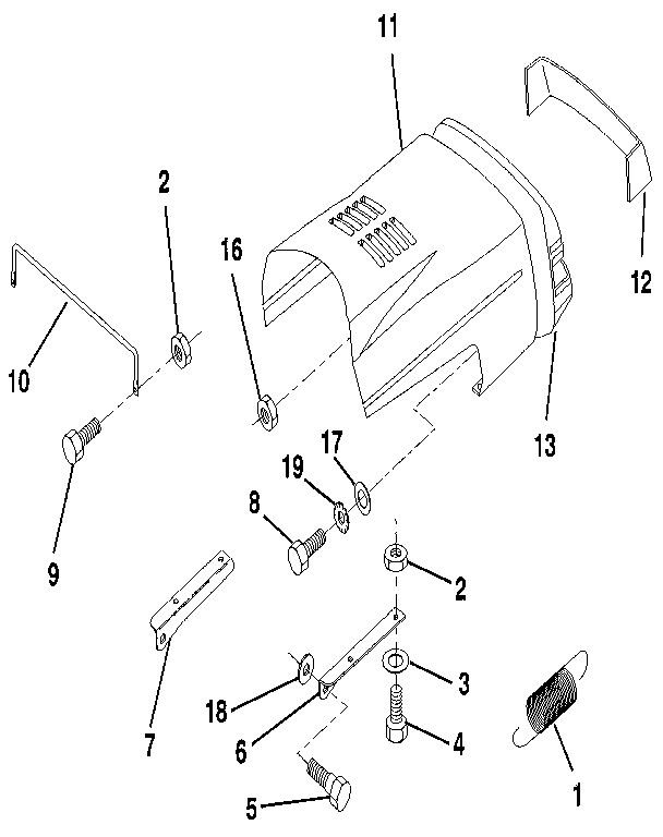 Hood Diagram and Parts List for 917256930  Craftsman Lawn Tractor