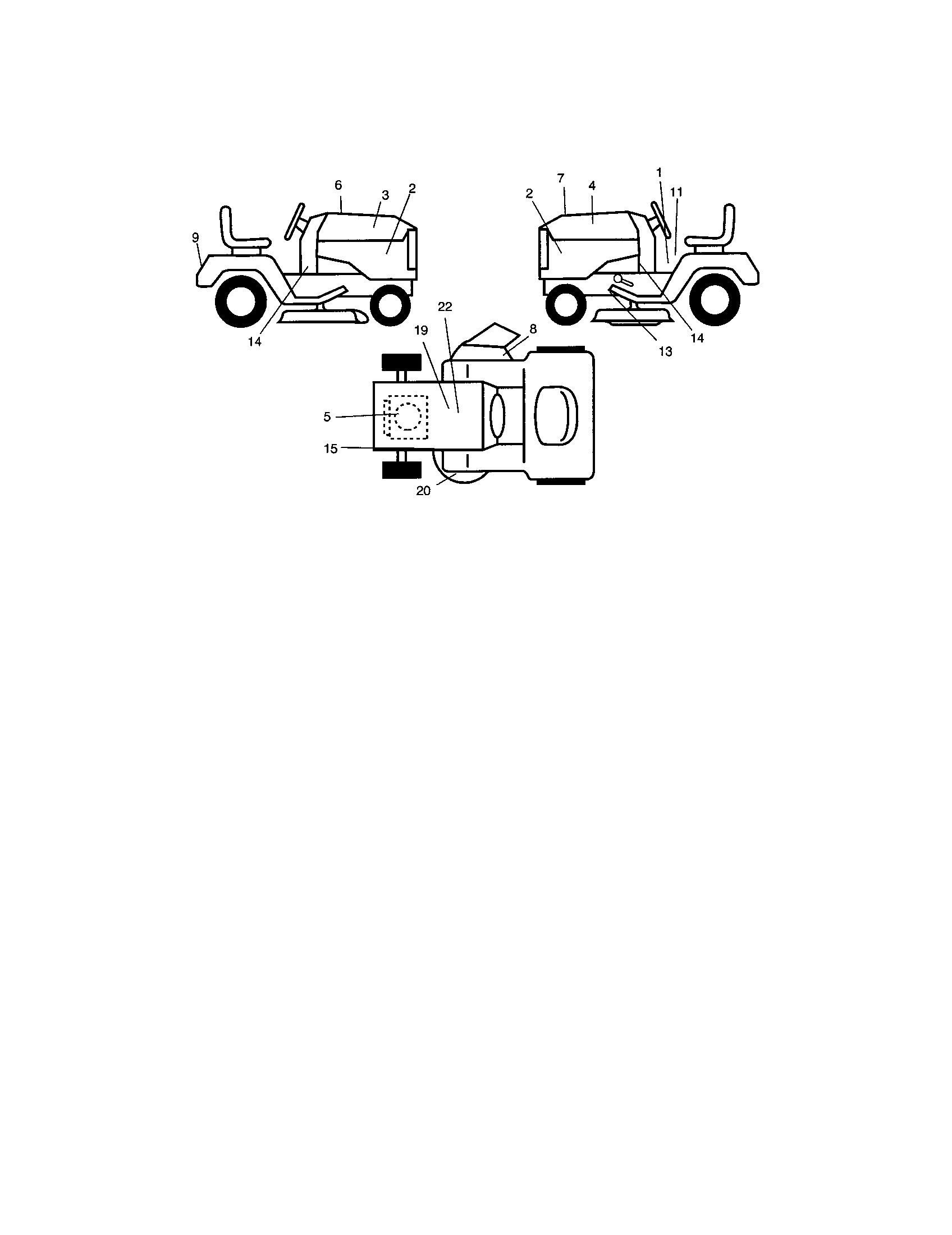 Decals Diagram and Parts List for 917273521  Craftsman Lawn Tractor