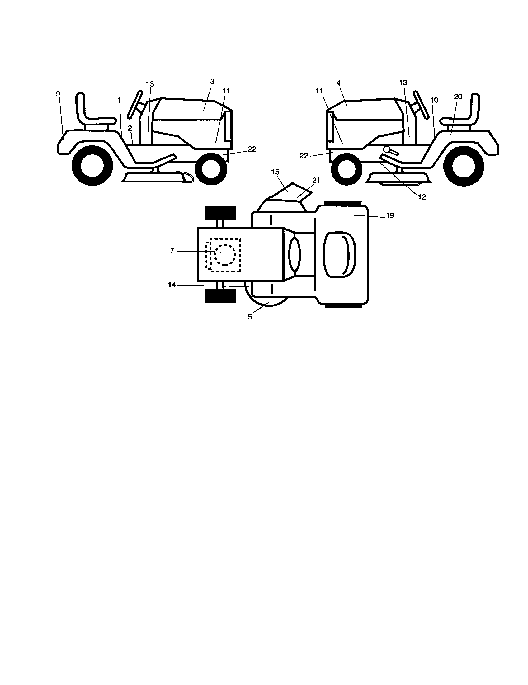Decals Diagram and Parts List for 917277410  Craftsman Lawn Tractor