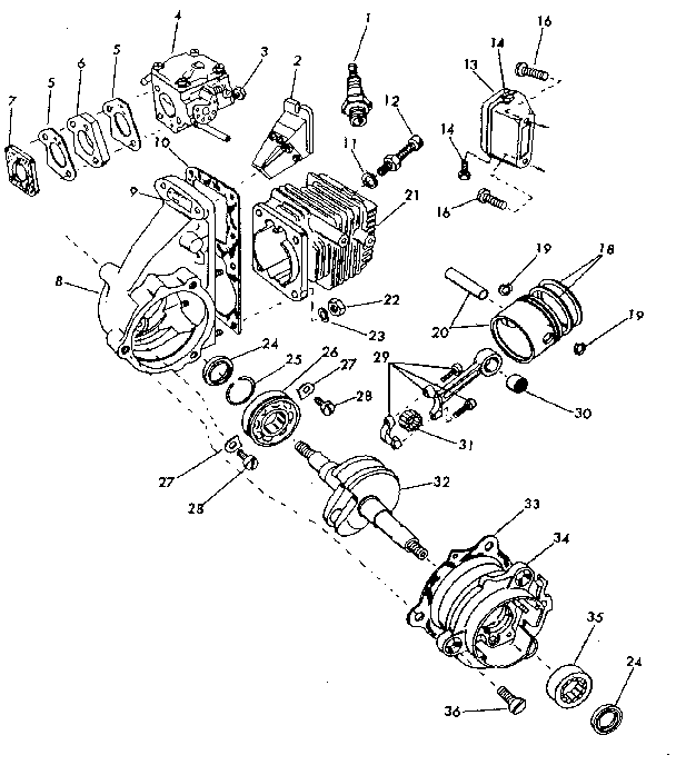 Carburetor Diagram and Parts List for 917351491  Craftsman Chainsaw