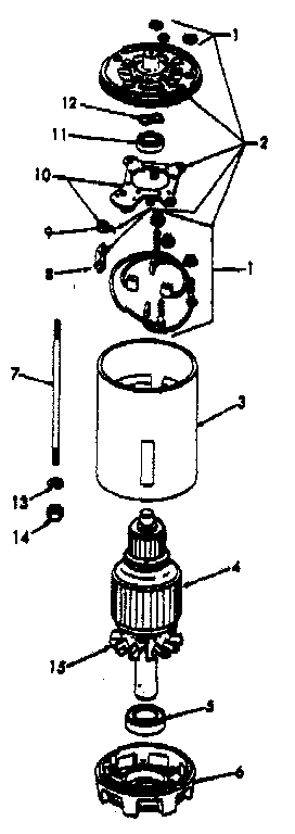 Traction Drive Motor Diagram and Parts List for 91725793  Craftsman Lawn Tractor