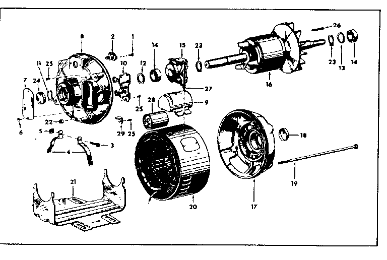 Unit Diagram and Parts List for 11319740  Craftsman Power Motor