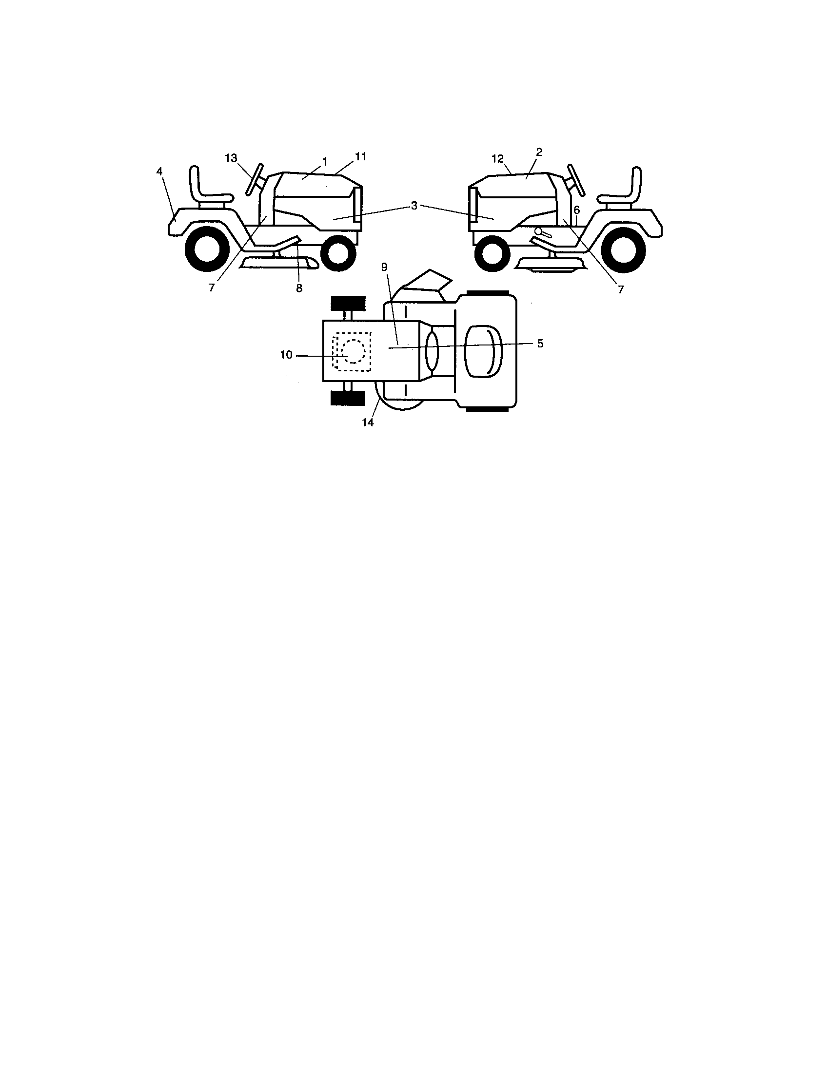 Decals Diagram and Parts List for 917276601  Craftsman Lawn Tractor