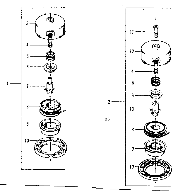 New And Old Style Cutting Head Assembly Diagram and Parts List for 234795521  Craftsman Trimmer