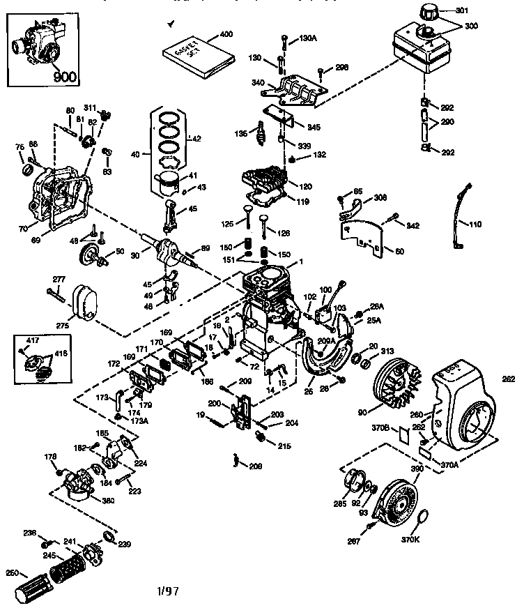 Engine (71/143) 143.973507 Diagram and Parts List for 143973507  Craftsman Engine