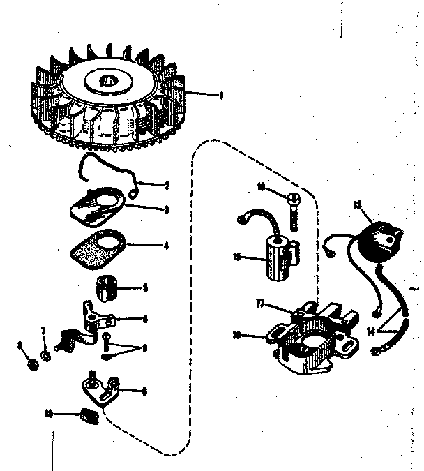 Magneto (phelon F-3220-m3) Diagram and Parts List for 143104080  Craftsman Engine