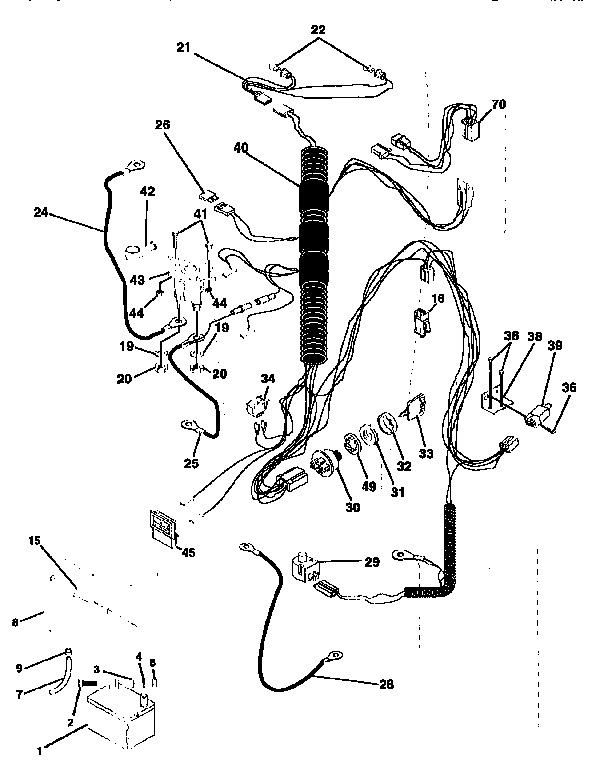 Electrical Diagram and Parts List for 917256810  Craftsman Lawn Tractor