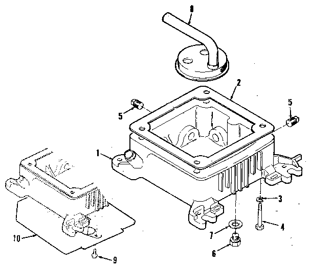 Oil Base Diagram and Parts List for 73911054C  Craftsman Engine