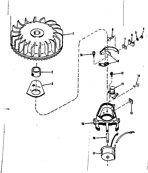 Magneto (wico Fw-2617) Diagram and Parts List for 14350400  Craftsman Engine