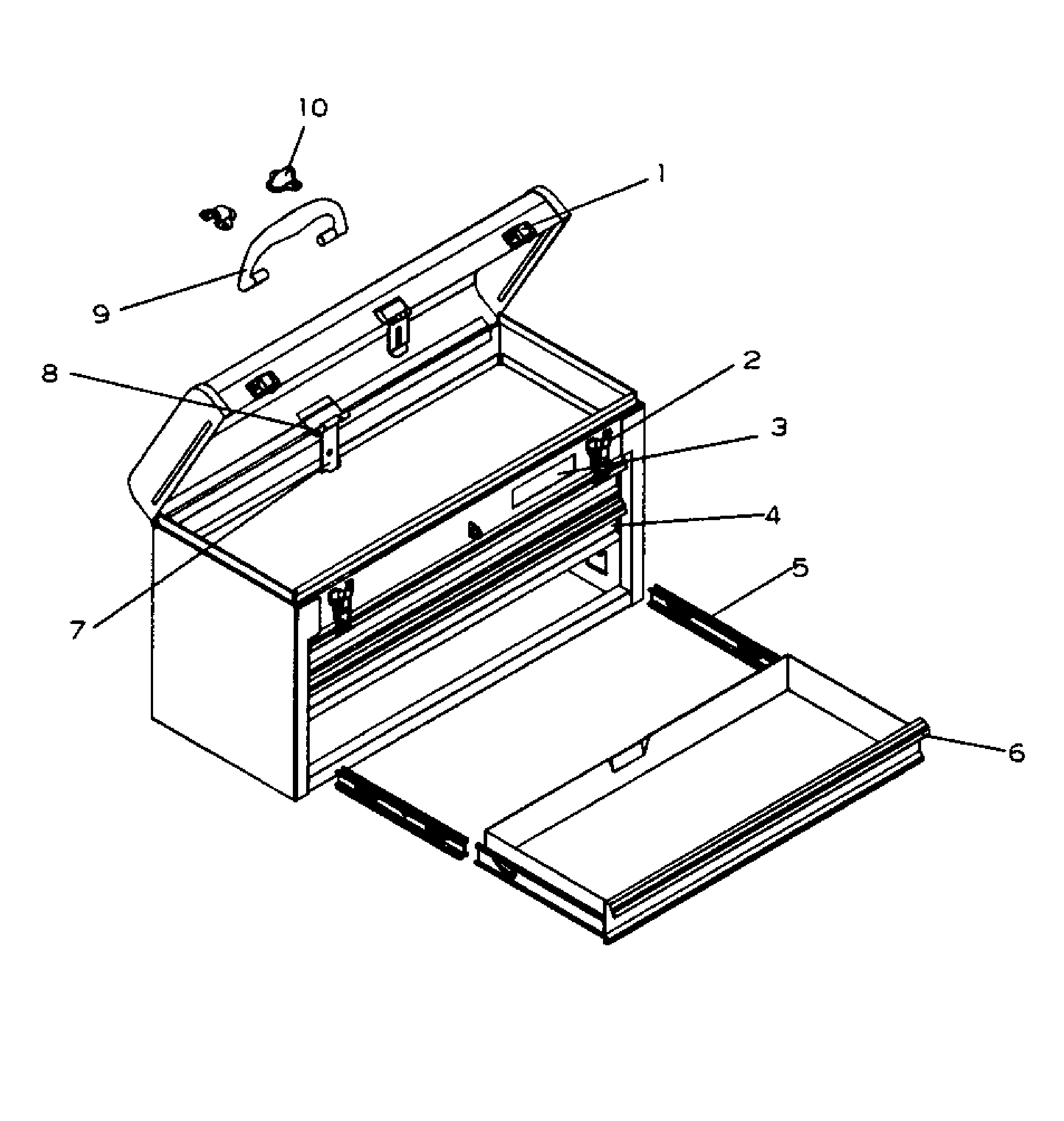 Cabinet Parts Diagram and Parts List for 706653361  Craftsman Tool Stand & Cart