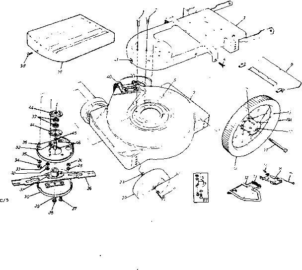 Mower Housing Diagram and Parts List for 247881121  Craftsman Lawn Mower