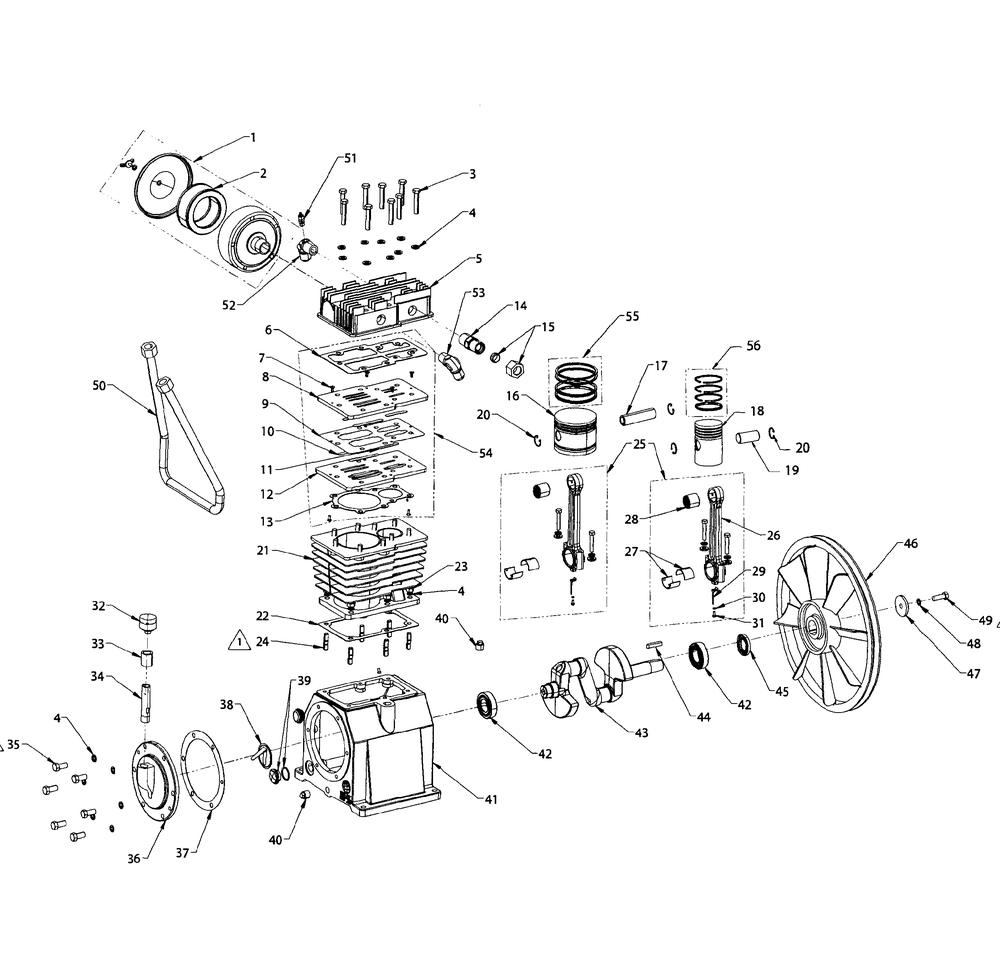 Diagram Diagram and Parts List for 92116578 Type 0 Craftsman Compressor