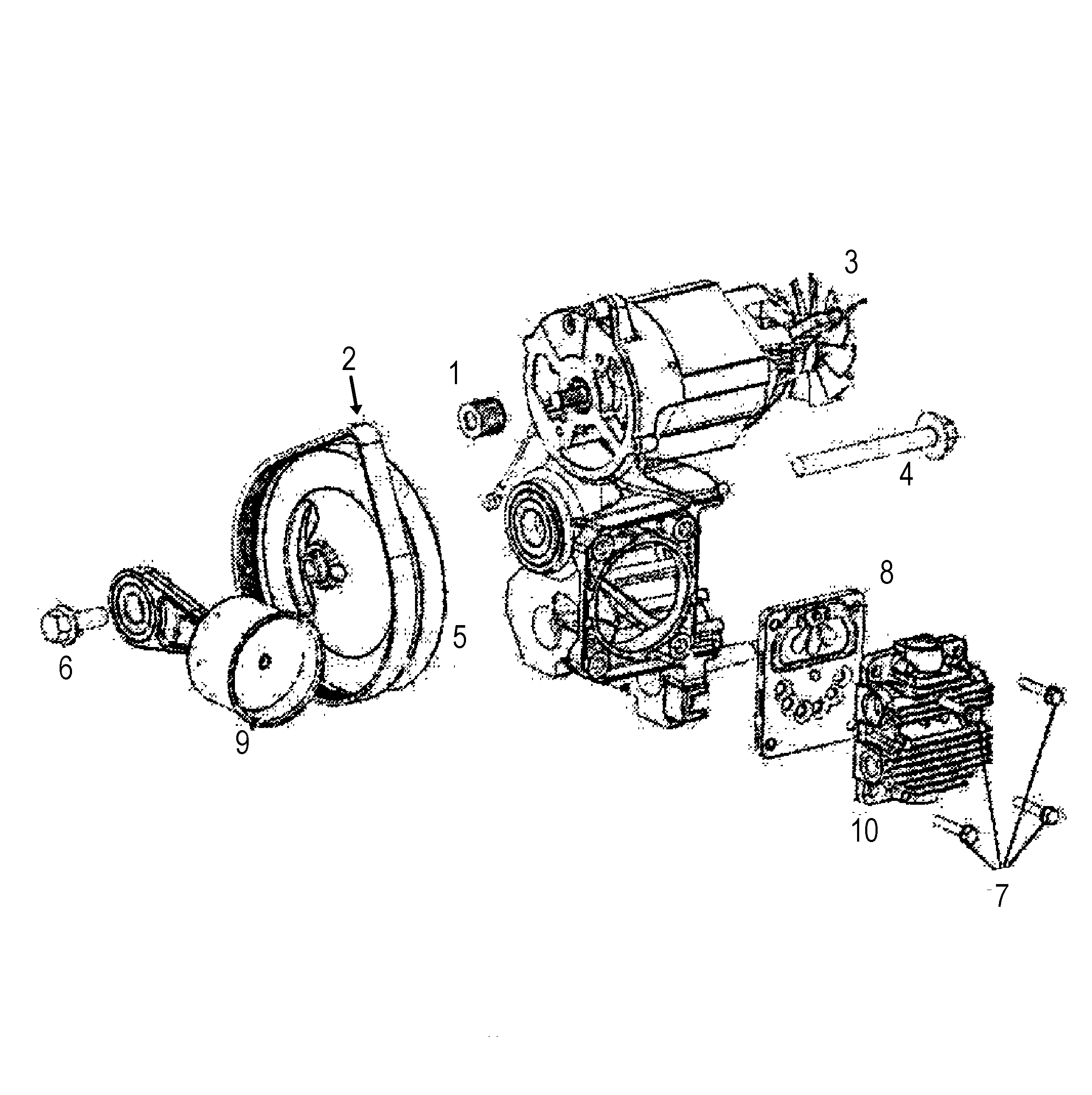 Pump/motor Diagram and Parts List for 921165730  Craftsman Compressor