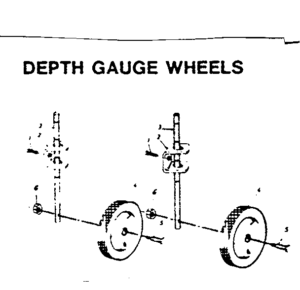 Depth Gauge Wheels Diagram and Parts List for 486290570  Craftsman Tiller