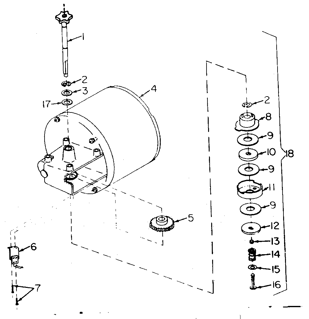 Motor Drive Assembly-model No. 139.656271 Diagram and Parts List for 139656271  Craftsman Garage Door Opener