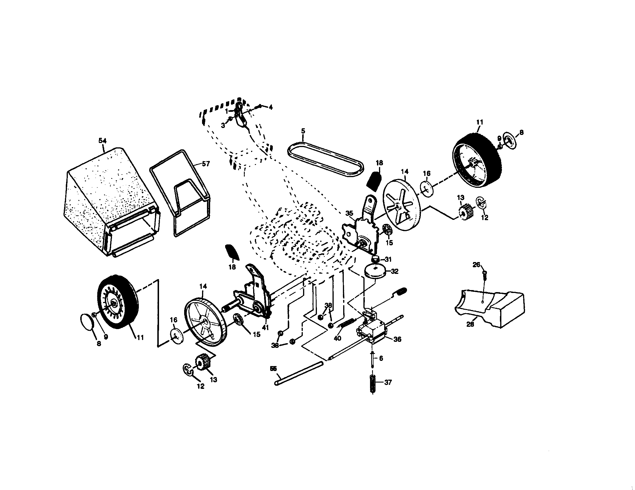 Wheel And Tire Assembly Diagram and Parts List for 917377150  Craftsman Lawn Mower