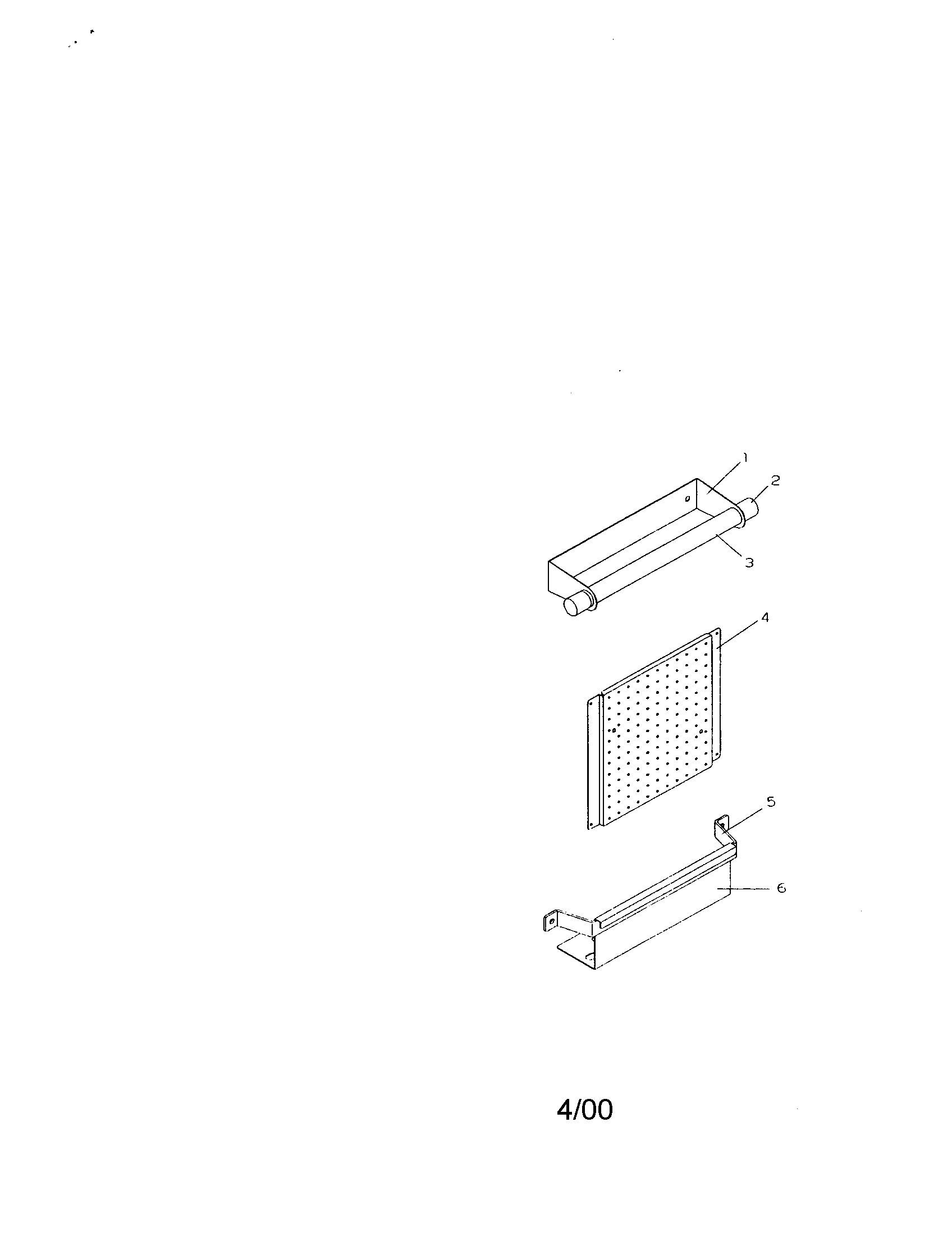 3 Pc. Accessory Set Diagram and Parts List for 706655435  Craftsman Tool Stand & Cart